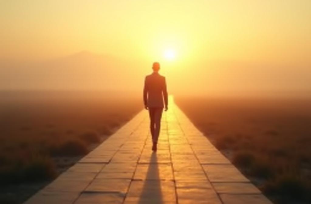 Professional navigating career path with guidance