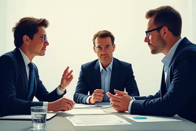 People negotiating at a table